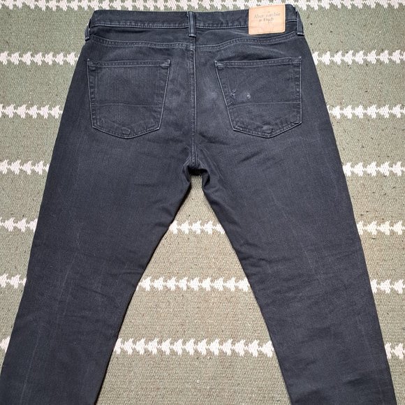 Men's Abercrombie and Fitch Jeans - 32x32 - Black - Button Fly - Picture 4 of 5